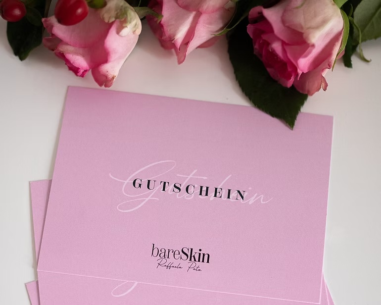 bareSkin Gutschein mit Rosen